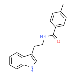 ChemSpider 2D Image | N-[2-(1H-Indol-3-yl)ethyl]-4-methylbenzamide | C18H18N2O
