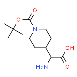 ChemSpider 2D Image | 1-Boc-4-(Aminocarboxymethyl)piperidine | C12H22N2O4