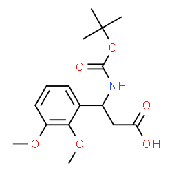 ChemSpider 2D Image | 3-[(tert-Butoxycarbonyl)amino]-3-(2,3-dimethoxyphenyl)propanoic acid | C16H23NO6