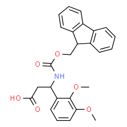 ChemSpider 2D Image | 3-(2,3-Dimethoxyphenyl)-3-{[(9H-fluoren-9-ylmethoxy)carbonyl]amino}propanoic acid | C26H25NO6