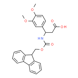 ChemSpider 2D Image | 3-(3,4-Dimethoxyphenyl)-3-{[(9H-fluoren-9-ylmethoxy)carbonyl]amino}propanoic acid | C26H25NO6