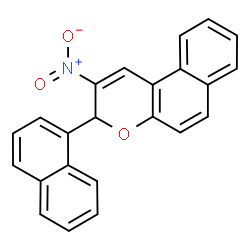ChemSpider 2D Image | 3-(1-Naphthyl)-2-nitro-3H-benzo[f]chromene | C23H15NO3