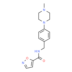 ChemSpider 2D Image | N-[4-(4-methylpiperazino)benzyl]-5-isoxazolecarboxamide | C16H20N4O2