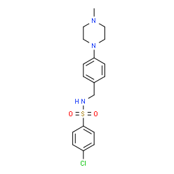 ChemSpider 2D Image | 4-chloro-N-[4-(4-methylpiperazino)benzyl]benzenesulfonamide | C18H22ClN3O2S