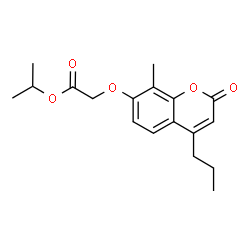 ChemSpider 2D Image | Isopropyl [(8-methyl-2-oxo-4-propyl-2H-chromen-7-yl)oxy]acetate | C18H22O5