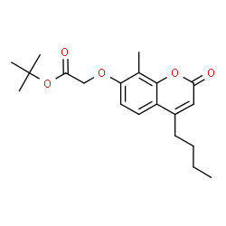 ChemSpider 2D Image | 2-Methyl-2-propanyl [(4-butyl-8-methyl-2-oxo-2H-chromen-7-yl)oxy]acetate | C20H26O5