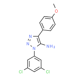 ChemSpider 2D Image | 1-(3,5-Dichlorophenyl)-4-(4-methoxyphenyl)-1H-1,2,3-triazol-5-amine | C15H12Cl2N4O