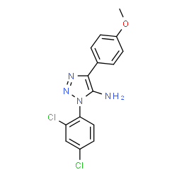 ChemSpider 2D Image | 1-(2,4-Dichlorophenyl)-4-(4-methoxyphenyl)-1H-1,2,3-triazol-5-amine | C15H12Cl2N4O
