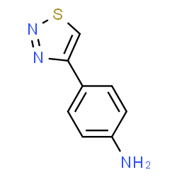 ChemSpider 2D Image | 4-(1,2,3-THIADIAZOL-4-YL)ANILINE | C8H7N3S