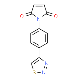 ChemSpider 2D Image | 1-[4-(1,2,3-Thiadiazol-4-yl)phenyl]-1H-pyrrole-2,5-dione | C12H7N3O2S