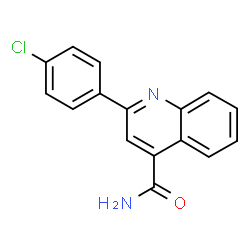 ChemSpider 2D Image | 2-(4-Chlorophenyl)-4-quinolinecarboxamide | C16H11ClN2O