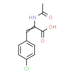 ChemSpider 2D Image | 2-Acetamido-3-(4-chlorophenyl)acrylic acid | C11H10ClNO3