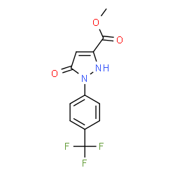 ChemSpider 2D Image | Methyl 5-oxo-1-[4-(trifluoromethyl)phenyl]-2,5-dihydro-1H-pyrazole-3-carboxylate | C12H9F3N2O3