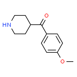 ChemSpider 2D Image | (4-Methoxyphenyl)(4-piperidinyl)methanone | C13H17NO2
