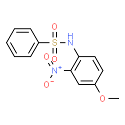 ChemSpider 2D Image | N-(4-Methoxy-2-nitrophenyl)benzenesulfonamide | C13H12N2O5S