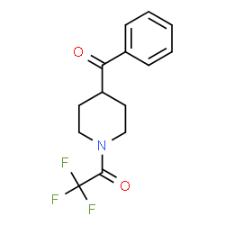 ChemSpider 2D Image | 1-(4-benzoylpiperidino)-2,2,2-trifluoroethan-1-one | C14H14F3NO2