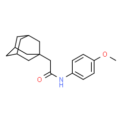 ChemSpider 2D Image | N1-(4-methoxyphenyl)-2-(1-adamantyl)acetamide | C19H25NO2