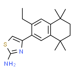 ChemSpider 2D Image | 4-(3-Ethyl-5,5,8,8-tetramethyl-5,6,7,8-tetrahydro-2-naphthalenyl)-1,3-thiazol-2-amine | C19H26N2S