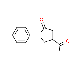 ChemSpider 2D Image | 1-(4-Methylphenyl)-5-oxo-3-pyrrolidinecarboxylic acid | C12H13NO3