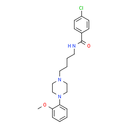 ChemSpider 2D Image | 4-chloro-N-{4-[4-(2-methoxyphenyl)piperazino]butyl}benzamide | C22H28ClN3O2