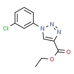 ChemSpider 2D Image | Ethyl 1-(3-chlorophenyl)-1H-1,2,3-triazole-4-carboxylate | C11H10ClN3O2