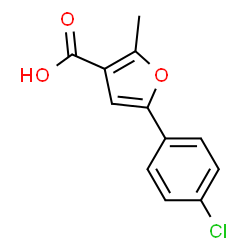 ChemSpider 2D Image | 5-(4-Chlorophenyl)-2-methyl-3-furoic acid | C12H9ClO3