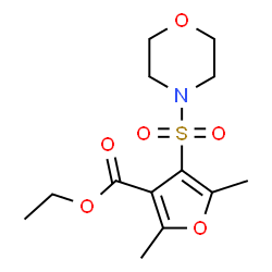 ChemSpider 2D Image | ethyl 2,5-dimethyl-4-(morpholinosulfonyl)-3-furoate | C13H19NO6S