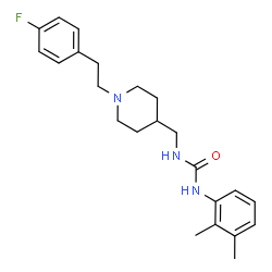 ChemSpider 2D Image | 1-(2,3-Dimethylphenyl)-3-({1-[2-(4-fluorophenyl)ethyl]-4-piperidinyl}methyl)urea | C23H30FN3O