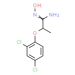 ChemSpider 2D Image | 2-(2,4-Dichlorophenoxy)-N'-hydroxypropanimidamide | C9H10Cl2N2O2