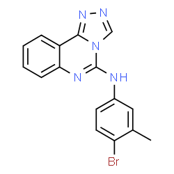 ChemSpider 2D Image | N-(4-Bromo-3-methylphenyl)[1,2,4]triazolo[4,3-c]quinazolin-5-amine | C16H12BrN5