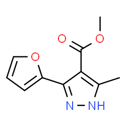 ChemSpider 2D Image | Methyl 3-(2-furyl)-5-methyl-1H-pyrazole-4-carboxylate | C10H10N2O3