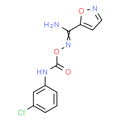 ChemSpider 2D Image | N'-{[(3-chloroanilino)carbonyl]oxy}isoxazole-5-carboximidamide | C11H9ClN4O3