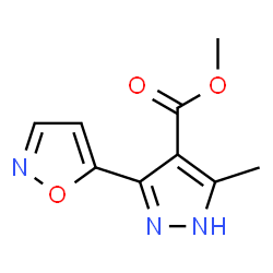 ChemSpider 2D Image | Methyl 3-Isoxazol-5-Yl-5-Methyl-1h-Pyrazole-4-Carboxylate | C9H9N3O3