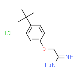ChemSpider 2D Image | 2-(4-tert-Butylphenoxy)ethanimidamide hydrochloride (1:1) | C12H19ClN2O