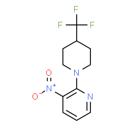 ChemSpider 2D Image | 1-(3-nitropyridin-2-yl)-4-(trifluoromethyl)piperidine | C11H12F3N3O2