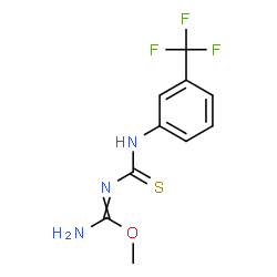 ChemSpider 2D Image | Methyl N'-{[3-(trifluoromethyl)phenyl]carbamothioyl}carbamimidate | C10H10F3N3OS