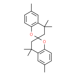 ChemSpider 2D Image | 4,4,4',4',6,6'-Hexamethyl-3,3',4,4'-tetrahydro-2,2'-spirobi[chromene] | C23H28O2