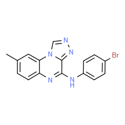 ChemSpider 2D Image | N-(4-Bromophenyl)-8-methyl[1,2,4]triazolo[4,3-a]quinoxalin-4-amine | C16H12BrN5
