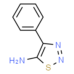 ChemSpider 2D Image | 4-Phenyl-1,2,3-thiadiazol-5-amine | C8H7N3S