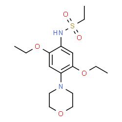 ChemSpider 2D Image | N-(2,5-diethoxy-4-morpholinophenyl)ethane-1-sulfonamide | C16H26N2O5S