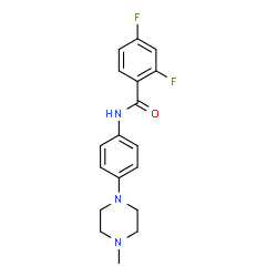 ChemSpider 2D Image | 2,4-difluoro-N-[4-(4-methylpiperazino)phenyl]benzamide | C18H19F2N3O