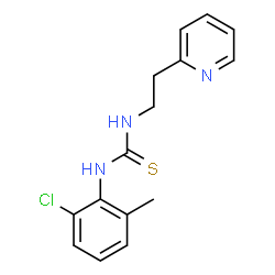 ChemSpider 2D Image | N-(2-chloro-6-methylphenyl)-N'-[2-(2-pyridyl)ethyl]thiourea | C15H16ClN3S