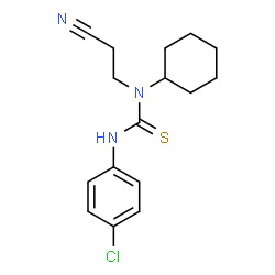 ChemSpider 2D Image | 3-(4-Chlorophenyl)-1-(2-cyanoethyl)-1-cyclohexylthiourea | C16H20ClN3S