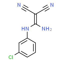 ChemSpider 2D Image | 2-[amino(3-chloroanilino)methylene]malononitrile | C10H7ClN4