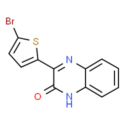 ChemSpider 2D Image | 3-(5-Bromo-2-thienyl)-2(1H)-quinoxalinone | C12H7BrN2OS