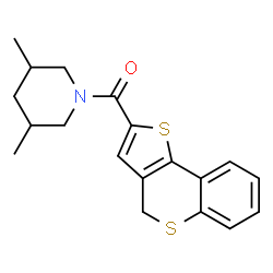 ChemSpider 2D Image | (3,5-Dimethyl-1-piperidinyl)(4H-thieno[3,2-c]thiochromen-2-yl)methanone | C19H21NOS2