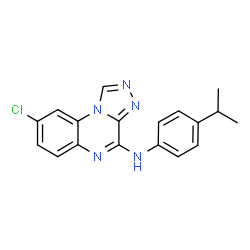 ChemSpider 2D Image | 8-Chloro-N-(4-isopropylphenyl)[1,2,4]triazolo[4,3-a]quinoxalin-4-amine | C18H16ClN5