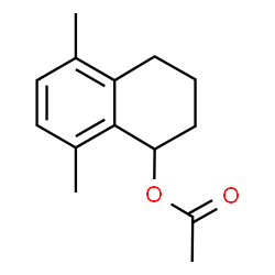 ChemSpider 2D Image | 5,8-Dimethyl-1,2,3,4-tetrahydro-1-naphthalenyl acetate | C14H18O2
