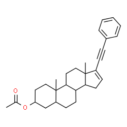 ChemSpider 2D Image | 21-Phenylpregn-16-en-20-yn-3-yl acetate | C29H36O2