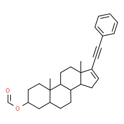 ChemSpider 2D Image | 21-Phenylpregn-16-en-20-yn-3-yl formate | C28H34O2